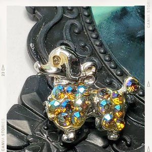 Set of 2 X 50's Mini Rhinestone Poodle Pins